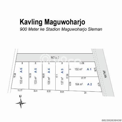 Tanah Kavling Dijual di Maguwoharjo, Yogyakarta dengan Luas Tanah 130m2 Tanah Kavling Dijual di Maguwoharjo, Yogyakarta dengan Luas Tanah 130m2