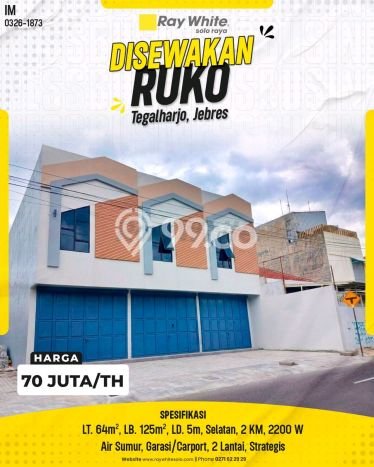 Ruko Disewakan di Kawasan Ramai Solo Baru, Solo Ruko Disewakan di Kawasan Ramai Solo Baru, Solo