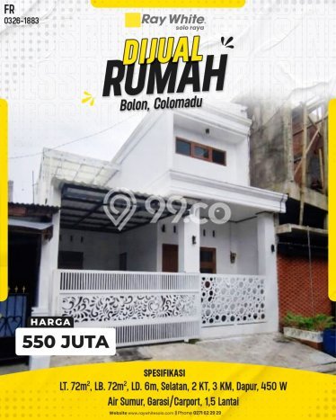Dijual Cepat Rumah Bagus Siap Huni LB 72m2 di Colomadu, Karanganyar Dijual Cepat Rumah Bagus Siap Huni LB 72m2 di Colomadu, Karanganyar