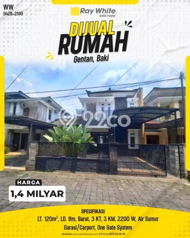 Jual Rumah Bagus Siap Huni LB 120m2 di Baki, Sukoharjo Jual Rumah Bagus Siap Huni LB 120m2 di Baki, Sukoharjo