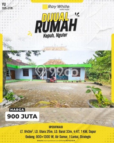 Dijual Cepat Rumah Favorit Siap Huni LB 840m2 di Nguter, Sukoharjo Dijual Cepat Rumah Favorit Siap Huni LB 840m2 di Nguter, Sukoharjo