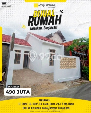 Rumah Minimalis Dijual Lokasi Banjarsari 2 Kamar dengan Luas Tanah 80m2 Rumah Minimalis Dijual Lokasi Banjarsari 2 Kamar dengan Luas Tanah 80m2