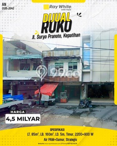 Ruko Dijual di Jebres Surakarta dengan LB 160m2 Ruko Dijual di Jebres Surakarta dengan LB 160m2