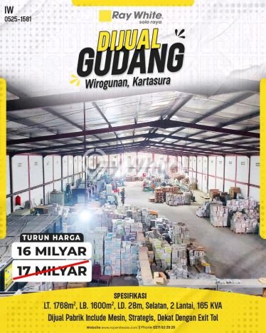 Gudang Dijual Lokasi Stratagis di Kartasura Sukoharjo Cocok untuk Bisnis Gudang Dijual Lokasi Stratagis di Kartasura Sukoharjo Cocok untuk Bisnis