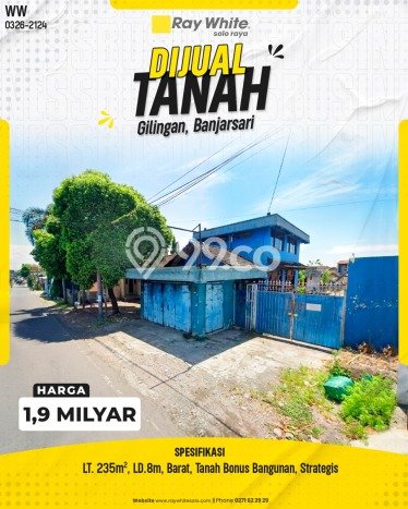 Lahan untuk Dijual di Gilingan Solo Luas 235m2 Lahan untuk Dijual di Gilingan Solo Luas 235m2