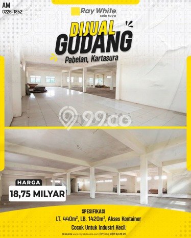 Dijual Gudang di Kartasura, Sukoharjo Harga Penawaran Spesial Dijual Gudang di Kartasura, Sukoharjo Harga Penawaran Spesial