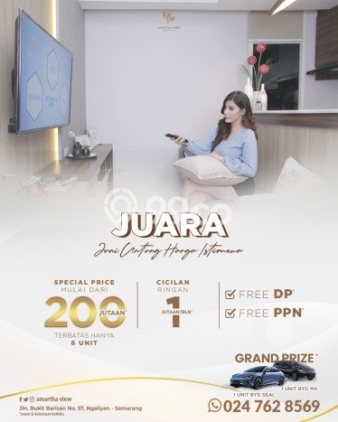 Untuk Dijual Apartemen di Ngaliyan, Semarang 1 KT, 1 KM Strategis Untuk Dijual Apartemen di Ngaliyan, Semarang 1 KT, 1 KM Strategis
