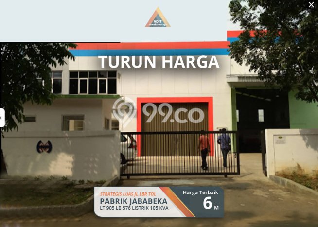 LOKASI PREMIUM! Pabrik Kawasan Jababeka, Luas 557m2m², Pusat Komersial LOKASI PREMIUM! Pabrik Kawasan Jababeka, Luas 557m2m², Pusat Komersial