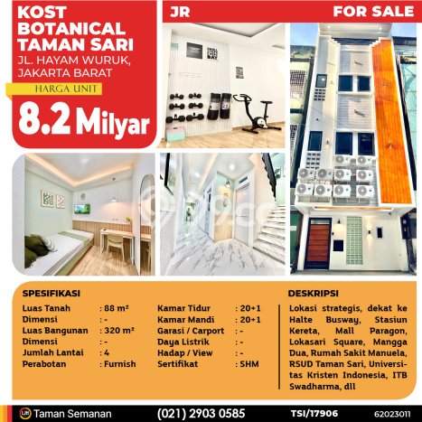 Unit Kost Dijual di Tamansari dengan 20 Kamar Kawasan Strategis Unit Kost Dijual di Tamansari dengan 20 Kamar Kawasan Strategis