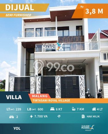 Vila Asri Kawasan Karangploso, Area 239m2m², Dekat ke beragam kebutuhan Vila Asri Kawasan Karangploso, Area 239m2m², Dekat ke beragam kebutuhan