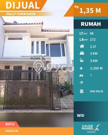 Rumah Modern Minimalis 3 Kamar Siap Huni di Batu Rumah Modern Minimalis 3 Kamar Siap Huni di Batu