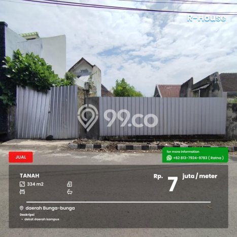 Dijual Tanah di Lowokwaru Malang Luas 334m2 SHM Dijual Tanah di Lowokwaru Malang Luas 334m2 SHM