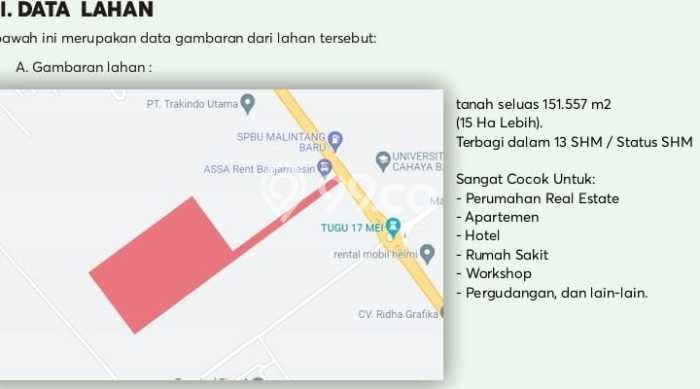 Tanah Kavling Dijual di Banjar Baru dengan Spesifikasi 151557m2 Tanah Kavling Dijual di Banjar Baru dengan Spesifikasi 151557m2