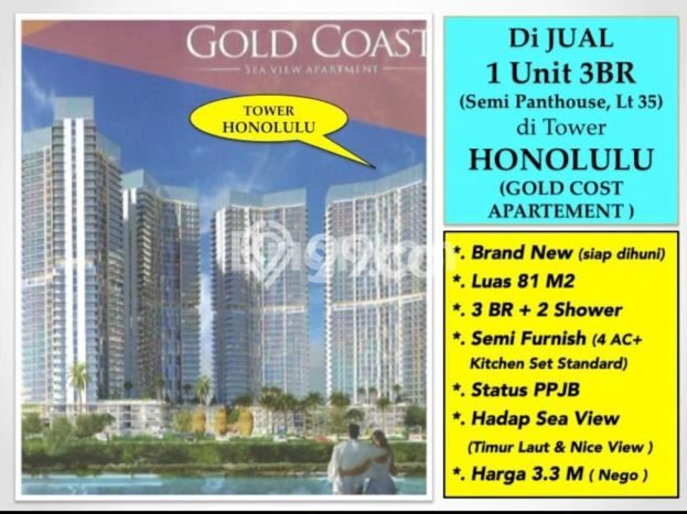 Siap Huni Apartemen Prestisius di Pantai Indah Kapuk 3 Kamar & 2 Kamar Mandi Siap Huni Apartemen Prestisius di Pantai Indah Kapuk 3 Kamar & 2 Kamar Mandi
