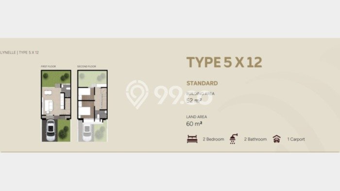 Rumah Modern 2 KT LT 60m2 di BSD City Rumah Modern 2 KT LT 60m2 di BSD City