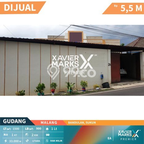 Untuk Dijual! Gudang di Malang Kota Malang LT 1500m2 / LB 900m2 Kawasan Bisnis Untuk Dijual! Gudang di Malang Kota Malang LT 1500m2 / LB 900m2 Kawasan Bisnis