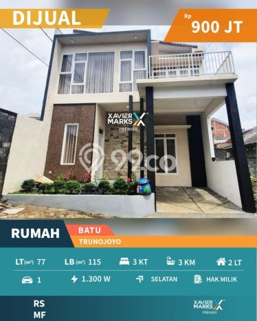 Dijual Rumah 3 Kamar Lokasi Ideal Nyaman dan Strategis di Batu Dijual Rumah 3 Kamar Lokasi Ideal Nyaman dan Strategis di Batu