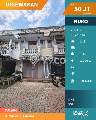 Disewakan Ruko di Lawang Malang LT 78m2, LB 140m2 Disewakan Ruko di Lawang Malang LT 78m2, LB 140m2