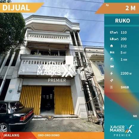 Untuk Dijual Ruko di Klojen Malang LT 70m2 / LB 110m2 Untuk Dijual Ruko di Klojen Malang LT 70m2 / LB 110m2