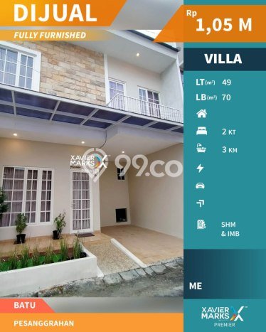 HARGA TERBAIK! Vila di Batu, Luas 49m2m², Area Strategis HARGA TERBAIK! Vila di Batu, Luas 49m2m², Area Strategis