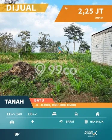 Tanah Dijual Lokasi Junrejo, Batu Luas 140m2 Legalitas Aman Tanah Dijual Lokasi Junrejo, Batu Luas 140m2 Legalitas Aman