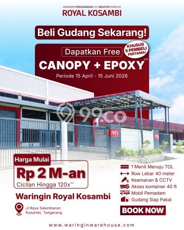 Gudang Usaha Dijual di Kosambi Tangerang LT 120m2 & LB 90m2 Gudang Usaha Dijual di Kosambi Tangerang LT 120m2 & LB 90m2