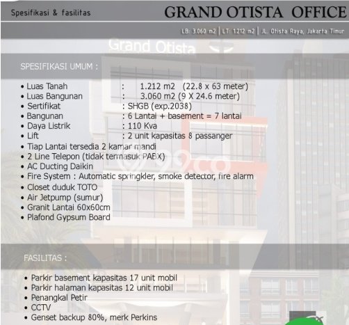 Kantor Dijual di Prime Area Jakarta Timur Luas 3060m2 Kantor Dijual di Prime Area Jakarta Timur Luas 3060m2