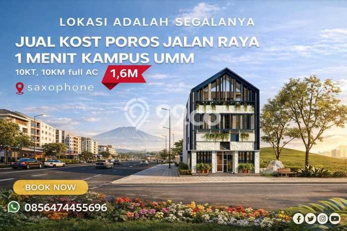 Dijual Rumah Eksklusif 10 KT di Tlogomas, Malang Dijual Rumah Eksklusif 10 KT di Tlogomas, Malang