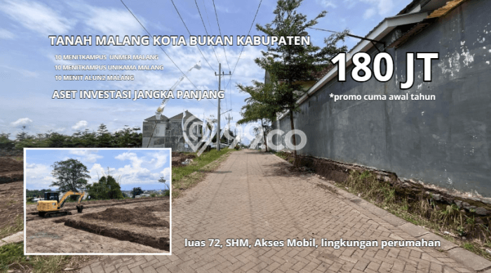 Tanah Kavling Dijual di Bandulan, Malang dengan Luas Tanah 72m2 Tanah Kavling Dijual di Bandulan, Malang dengan Luas Tanah 72m2