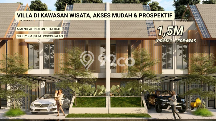 DIJUAL! Vila Kawasan Bumiaji, Luas 84m2m², Posisi Strategis DIJUAL! Vila Kawasan Bumiaji, Luas 84m2m², Posisi Strategis