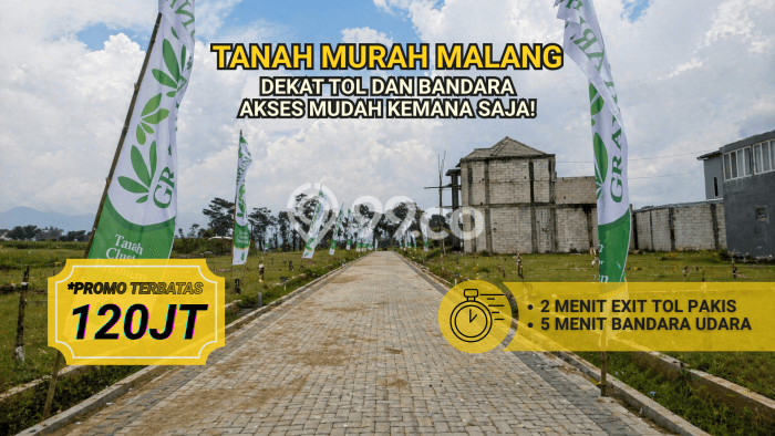 Jarang Ada! Tanah di Pakis Punya Luas 60m2 SHM Jarang Ada! Tanah di Pakis Punya Luas 60m2 SHM