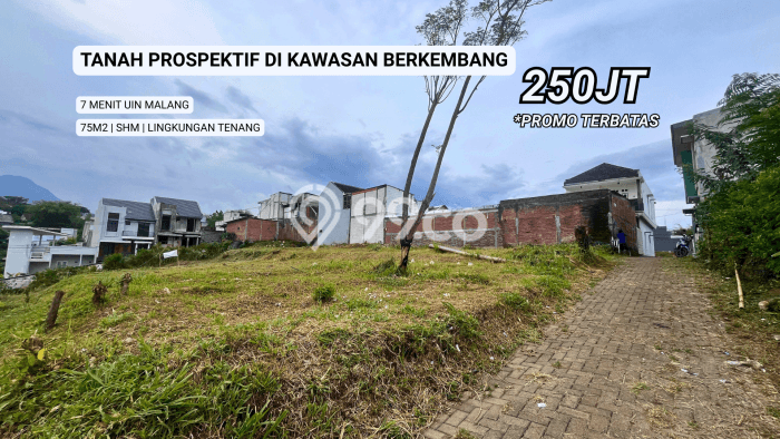 Tanah Dijual di Malang Seluas 75m2 Strategis Tanah Dijual di Malang Seluas 75m2 Strategis