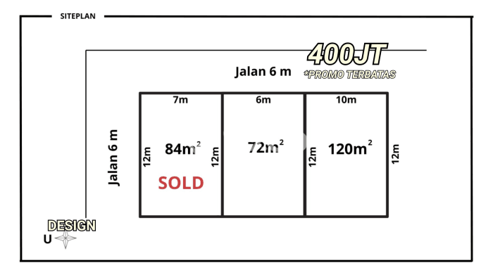 Tanah Kavling Dijual di Merjosari, Malang dengan Luas Tanah 120m2 Tanah Kavling Dijual di Merjosari, Malang dengan Luas Tanah 120m2