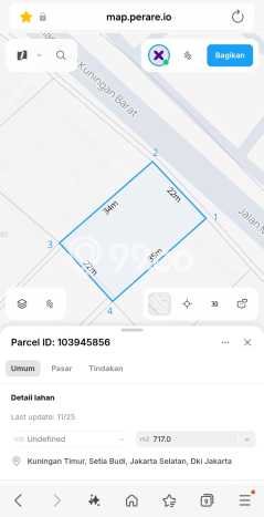 Tanah Dijual Lokasi Strategis di Jakarta Selatan dengan Luas 714m2 Tanah Dijual Lokasi Strategis di Jakarta Selatan dengan Luas 714m2
