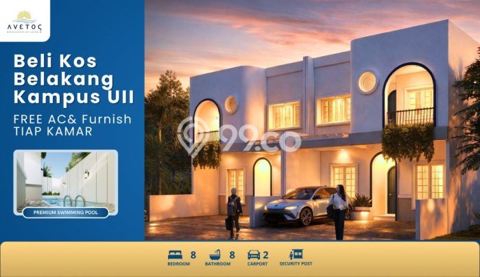 FOR SALE Kost 11 Kamar, 11 Kamar Mandi di Ngaglik, Sleman, Luas 220m2 FOR SALE Kost 11 Kamar, 11 Kamar Mandi di Ngaglik, Sleman, Luas 220m2