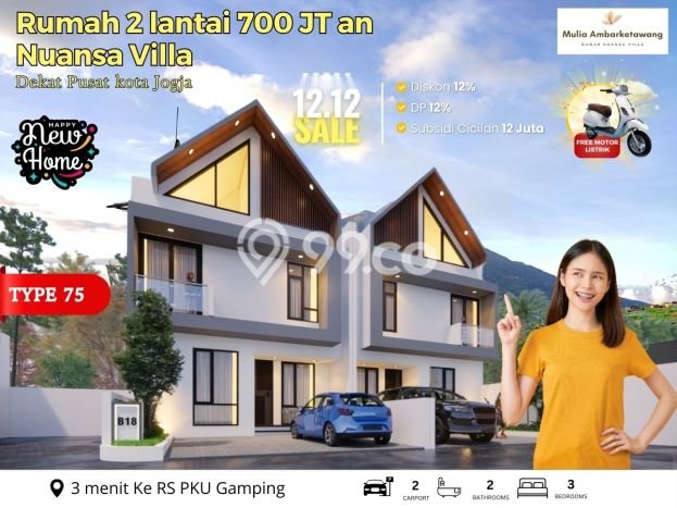 SIAP HUNI! Rumah Asri di Mantrijeron, LT 76m² LB 75m² SIAP HUNI! Rumah Asri di Mantrijeron, LT 76m² LB 75m²
