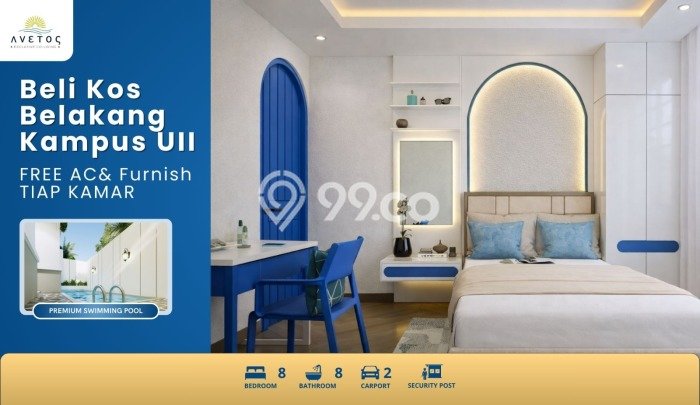 Dijual Kost Strategis di Sleman, Sleman 8 KT, 8 KM, Luas Bangunan 127m2 Dijual Kost Strategis di Sleman, Sleman 8 KT, 8 KM, Luas Bangunan 127m2