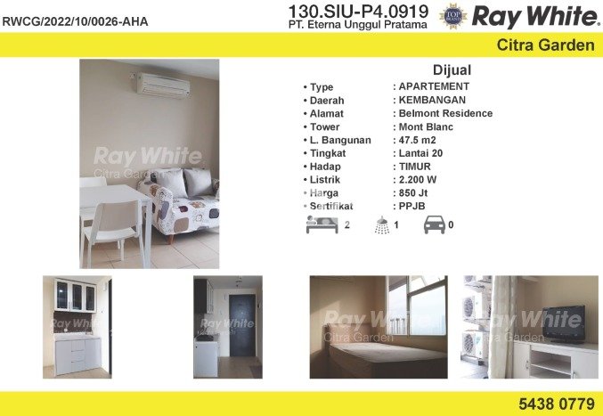Hunian Apartemen 2 KT 1 KM di Kembangan, Jakarta Barat Dijual Cepat Hunian Apartemen 2 KT 1 KM di Kembangan, Jakarta Barat Dijual Cepat