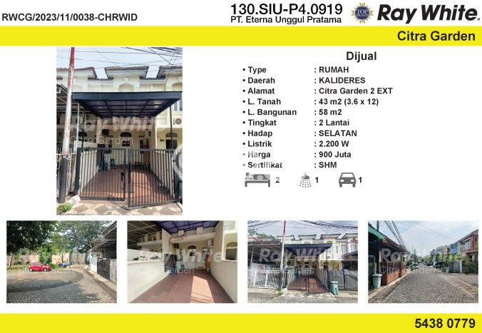 Rumah Luas Asri 2 KT Siap Pakai di Citra Garden Jakarta Barat Rumah Luas Asri 2 KT Siap Pakai di Citra Garden Jakarta Barat