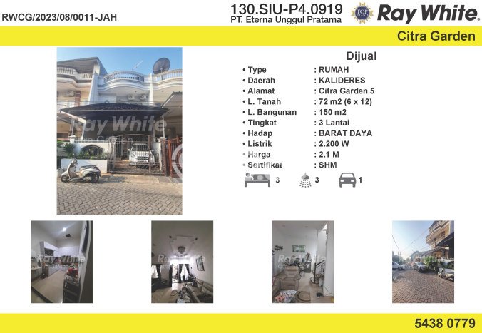 Rumah Modern 3 KT LT 72m2 di Citra Garden Rumah Modern 3 KT LT 72m2 di Citra Garden