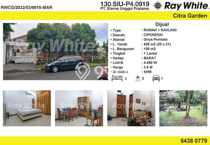 Dijual Rumah Premium dengan Fasilitas Sekitar Lengkap di Cipondoh, Tangerang Dijual Rumah Premium dengan Fasilitas Sekitar Lengkap di Cipondoh, Tangerang