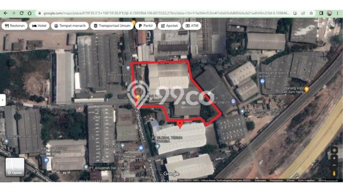 Gudang untuk Disewa di Pusat Tangerang Luas Bangunan 5838m2 Gudang untuk Disewa di Pusat Tangerang Luas Bangunan 5838m2