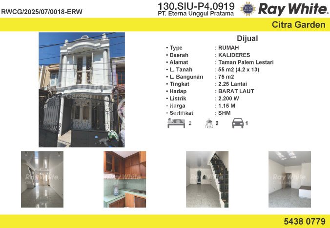 Dijual Rumah Modern 2 KT di Taman Palem, Jakarta Barat Dijual Rumah Modern 2 KT di Taman Palem, Jakarta Barat