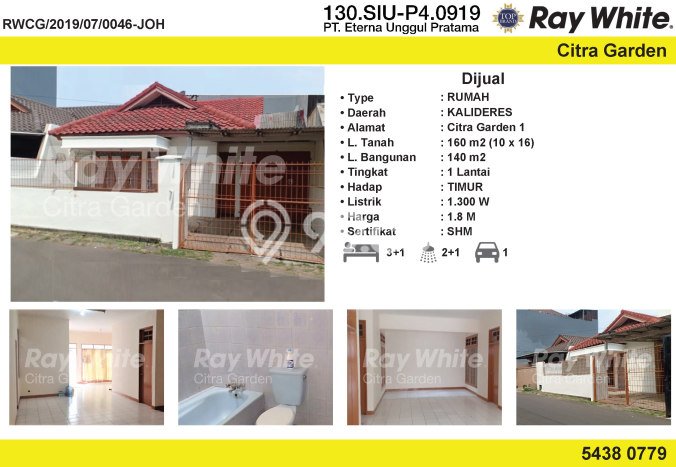 Jual Rumah Eksklusif 3 KT di Citra Garden, Jakarta Barat Jual Rumah Eksklusif 3 KT di Citra Garden, Jakarta Barat