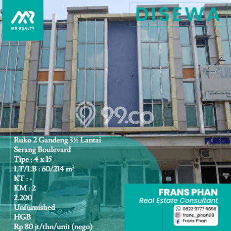 LOKASI TERBAIK! Ruko Kawasan Cipocok Jaya, Luas 214m², Area Bisnis LOKASI TERBAIK! Ruko Kawasan Cipocok Jaya, Luas 214m², Area Bisnis
