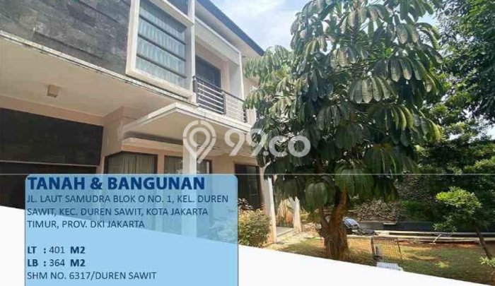 Dijual Hunian Mewah dengan Fasilitas Sekitar Komplit di Duren Sawit, Jakarta Timur Dijual Hunian Mewah dengan Fasilitas Sekitar Komplit di Duren Sawit, Jakarta Timur