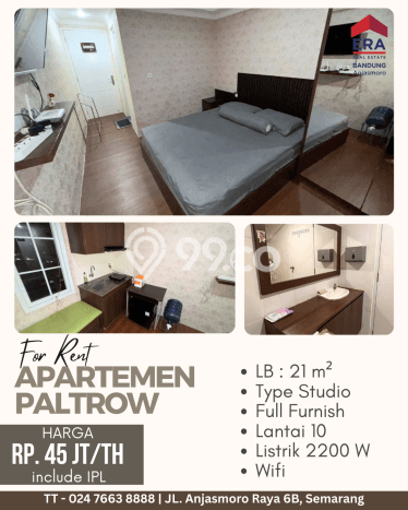 Apartemen Disewakan Murah 0 KT / 1 KM di Tembalang, Semarang Apartemen Disewakan Murah 0 KT / 1 KM di Tembalang, Semarang