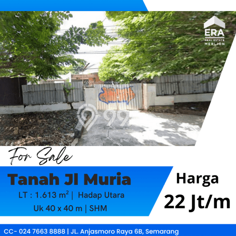 Tanah Strategis Dijual di Gajah Mungkur Semarang 1613m2 Tanah Strategis Dijual di Gajah Mungkur Semarang 1613m2
