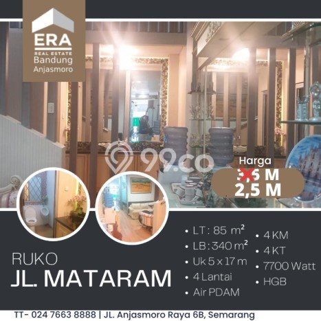 Unit Ruko Dijual di Semarang LT 85m2 & LB 340m2 Unit Ruko Dijual di Semarang LT 85m2 & LB 340m2