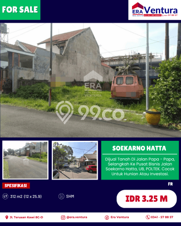 Dijual Tanah Area Berkembang di , Luas 312m2m², Lingkungan Nyaman Dijual Tanah Area Berkembang di , Luas 312m2m², Lingkungan Nyaman